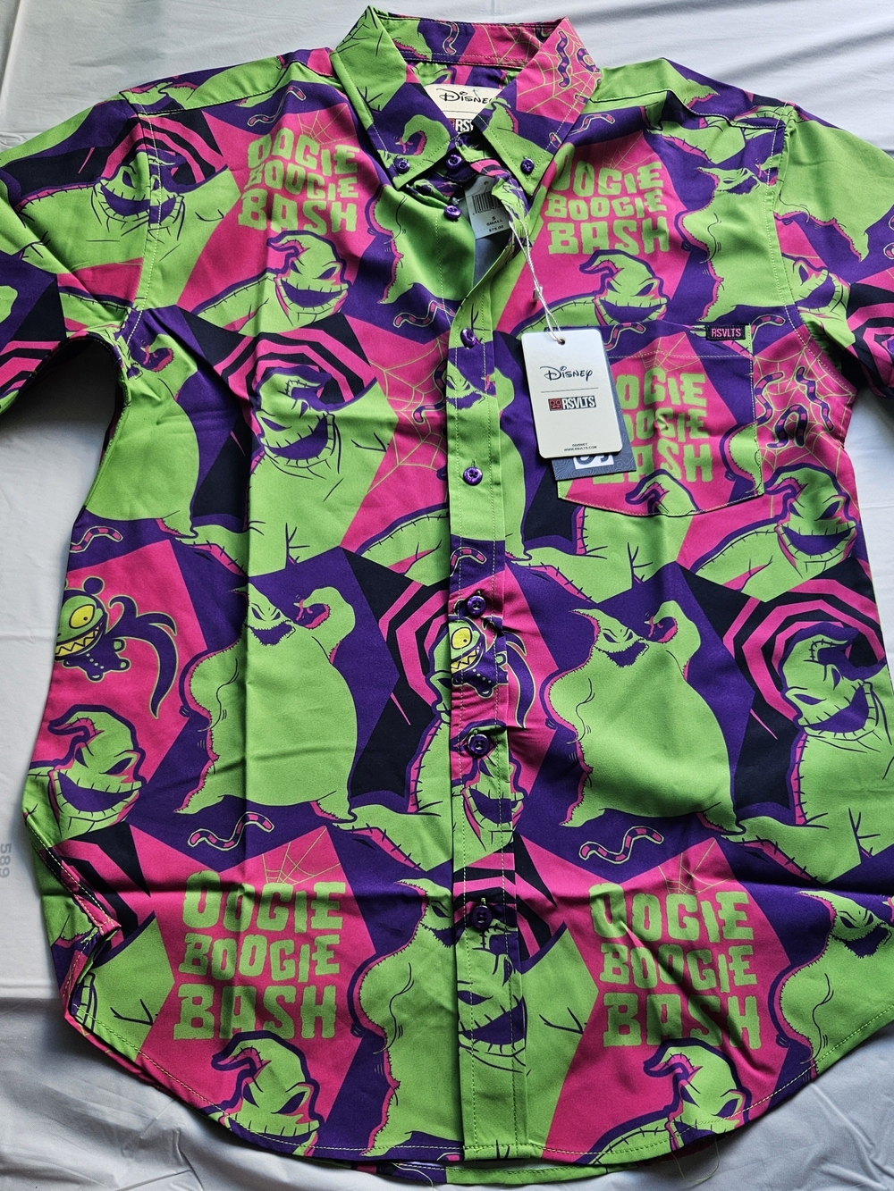 Disney Oogie Boogie Bash Kids One-Piece Shirt - Green/Purple/Pink